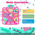 5 3-10 Kusntin Dance Mat, Dance Mixer Rhythm Step Play Mat, Pink Dance Pad with LED Lights, Adjustable Volume, Built
