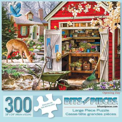 Set (3) 300 18 24 Bits and Pieces - Value of Three - Piece Jigsaw Puzzles for Adults - Spring Collection Large Piece