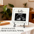 Ivory White Wooden Pregnancy Announcement, Something Beautiful Is Loading, Ultrasound Frame Keepsake Box, Baby Birth