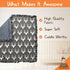 Dear Baby Gear Baby Blankets for Boys & Girls, Neutral Baby Blankets, Crib & Nursery Quilt, Antlers Grey with Ruffles