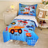 4 Set Set Piece Toddler Bedding for Boys,Cars Construction Toddler Bed Comforter Includes Comforter,Flat Sheet,Fitted