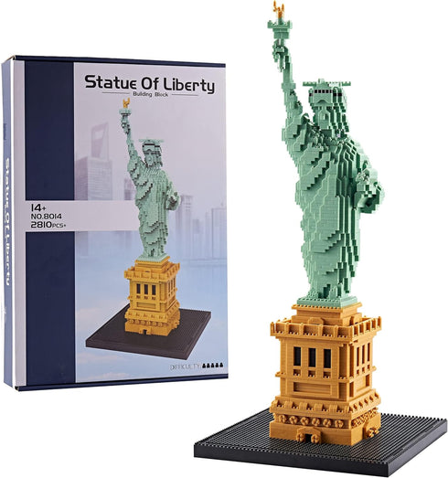 Set (2810PCS) Statue of Liberty Building Block for Adults, New York City Architecture Souvenir Model World Famous