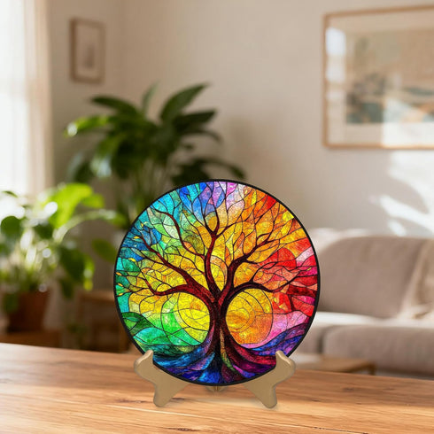 500 Adults,5MM (16.5"*16.5") Ruikiyart Colorful Tree Piece Puzzles for Tree of Life Wooden Jigsaw Puzzles, Tree Puzzle