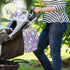 Portable Changing Pad for Baby - Butterfly Purple Waterproof Diaper Changing Mat Travel Changing Pad with Built