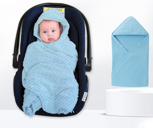 Miracle Baby 35.4"x35.4" Car Seat Swaddle Blanket, Waffle Carseat Blanket for Babies, Stroller Wrap Blanket for Infants