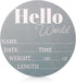 Gosknor Baby Announcement Sign, Wooden New Baby Name Sign Hello World Birth Announcement