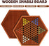 15-Inch Set 72 Wooden Chinese Checkers Board Game Classic Strategy Game with Glass Marbles, Dual-Sided Storage Drawer