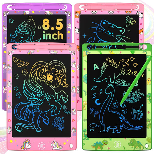 MOOWALIS 4 Pack LCD Writing Tablet for Kids, 8.5 Inch Colorful Doodle Board