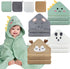 UAYNFY 14PCS Baby Bath Towels Set, Includes 4 Hooded Towels (31.5x31.5) & 10