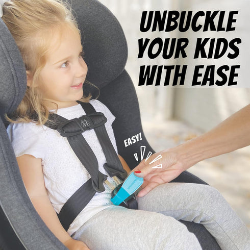 UnbuckleMe Car Seat Buckle Release Tool - Easy Opener Aid for Arthritis, Long Nails, Older Kids - Button Pusher for 5