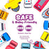 12 Pack Tub Works Emergency Cars Light Up Bath Toys, | Water-Activated Light Up Toys Flash & Change Color | Easy-Grip