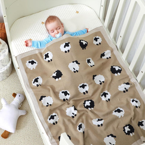 Neiwech Cozy Baby Swaddle Blanket Boy Girl Cotton Knit Soft Lightweight Receiving Crib Stroller Nursery Blankets