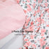 2 Pack, 100% 52 28 inches LollyBanks Muslin Crib Sheets Cotton Soft and Breathable Fitted Crib Sheet for Baby Girls