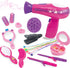 Little Girls Beauty Hair Salon Toy Kit with Toy Hairdryer, Mirror & Accessories, Makeup Set