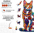 Wooden Puzzle for Adults, Cat Wooden Jigsaw Puzzles, Unique Animal Shape Wood Cut Puzzles for Family