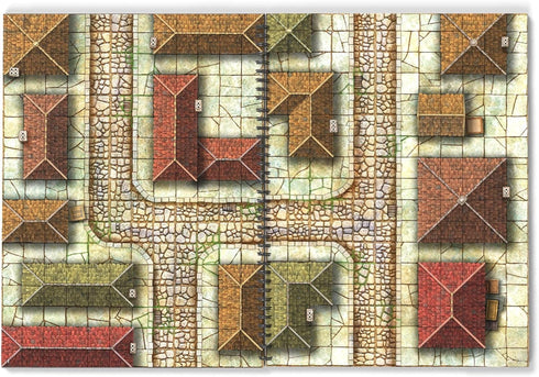 Loke BattleMats Giant Book of Battle Mats - Streets, Sewers & Cemeteries