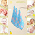 Burbuja 12x12 3 Pack Cartoon Hippos Baby Washcloths - Muslin Cotton Soft Absorbent Baby Towel for Newborn Baby