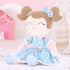 Gloveleya Baby Girl Gift Soft First Baby Doll Plush Doll Floral Blue 16 "