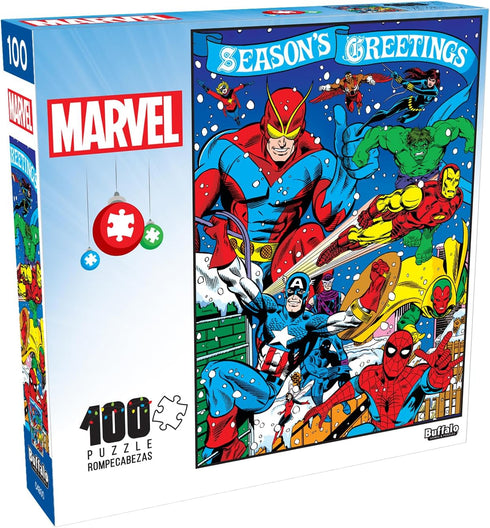 Buffalo Games - Marvel - Season's Greeting - 100 Piece Jigsaw Puzzle for Families