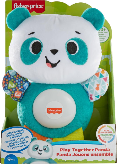 Fisher-Price Linkimals Play Together Panda Plush Baby Learning Toy for Ages 9+ Months, Compatible with Linkimals