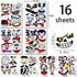 60 Pack Halloween Pumpkin Decorating Stickers, 16 Sheets Cute Pumpkin Face Stickers in 30 Designs for Halloween Craft