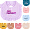 Van Fan & Shi Personalized Embroidered Baby Bib pure Cotton Muslin with Name, Customed Monogrammed Baby