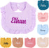 Van Fan & Shi Personalized Embroidered Baby Bib pure Cotton Muslin with Name, Customed Monogrammed Baby