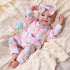 5 Sets 17-22 Inch Set BABESIDE of Reborn Baby Doll Clothes with Doll Headband for Dolls, Realistic Baby Doll Clothes