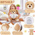 12 Inch Bear Stuffed Animal with 30 Seconds Voice Recorder Module, Soft Plush Bear with Zipper Memorial Gift