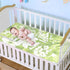 SyXIOP 28" 52" Fluorescent Green Floral Leaf Kids Cooling Baby Crib Mattress Cover x Breathable Crib Padding
