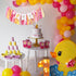 BEADED 1st Duck High Chair Banner - Pink Rubber Duck Birthday Party Decoration, Ducky Birthday Party Baby Shower