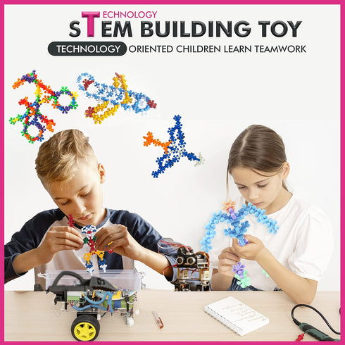 300 Pieces Building Blocks - Kids STEM Educational Toys, Interlocking Discs Sets for Preschool Boys and Girls Aged 3+