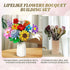 mesproud Set,1009PCS Decoration,12 6+,Idea Flower Bouquet Building Creative DIY Plant Bouquet Artificial Flowers