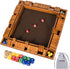 Upgraded Shut The Box Dice Game - 16.54’’ Wooden Board Math Game with 15 Numbers for 1-4 Players, 16 Dices