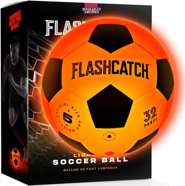 Light Up Soccer Ball, Glow in the Dark Sports Gear for Boys & Girls Ages 8-15+, Cool Night Activity Gift