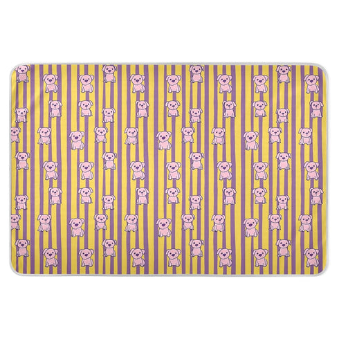 siphylline Pink Puppies Yellow Purple Striped Extra Large Resuable Changing Pad Covers Highly