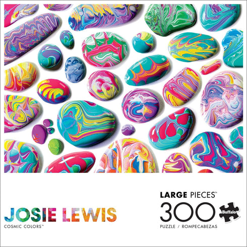 Buffalo Games - Josie Lewis - Cosmic Colors - 300 Large Piece Jigsaw Puzzle for Adults Challenging Puzzle Perfect for Game Nights - Finished Size 21.25 x 15.00