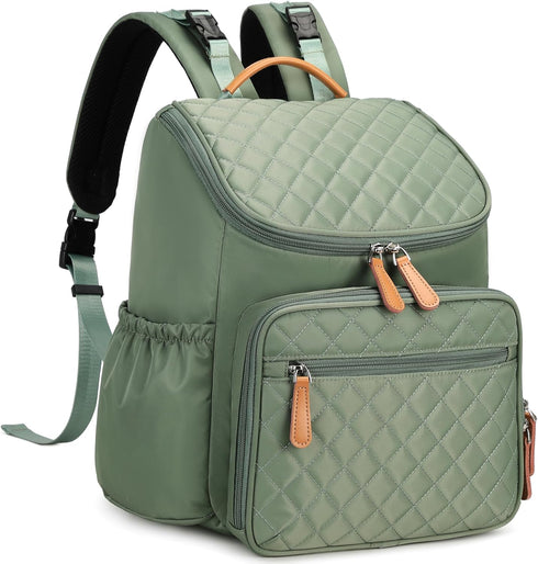 LORADI Lightweight Diaper Bag Backpack with Stroller Clips, Insulated Pockets, Baby Shower