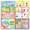 Mifoci 8 Pcs Educational Preschool Placemat Set - Reusable Washable Non-Slip Placemats for Kids Dining Table