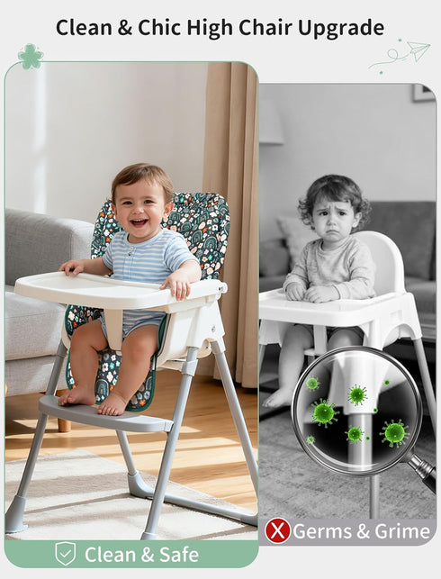 Sprouterie 3-5 Baby High Chair Cover, Machine Washable High Chair Cushion Pad, Waterproof & Soft, Fits Point Harness