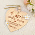 Penitue Wooden No Touch or Kiss Baby Sign, Cute Heart Shape Do Not Touch Baby Sign with Hanging Rope for Stroller Car