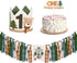 One Happy Camper Highchair Banner Adventure Camping Theme 1st Birthday Banner Crown