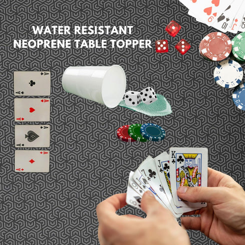 72 30 Inches, 10 Poker Table Mat x Poker Table Top with Storage Bag, Portable Rubber Backed Fits Up to Players