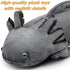 FRANKIEZHOU 31.5" Giant Axolotl Plush - Grey, Lifelike Soft Stuffed Animal, Gifts for Boys and Girls