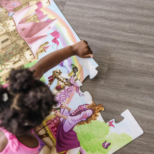 (48 2 3 Melissa & Doug Fairy Tale Castle Jumbo Jigsaw Floor Puzzle pcs, x feet) - FSC Certified
