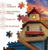 1000 Sunset BenBen Puzzles for Adults Pieces, Lighthouse, Jigsaw Puzzles with Letters or Patterns on Back, Challenging
