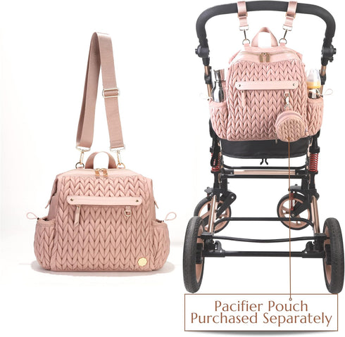 Backpack Backpack, Small Purse,Mini Diaper Bag Personal Item Travel Bag for Vacation with Multiple Straps(Dusty Rose)