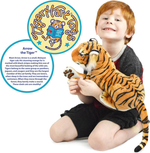 17 Inch TigerHart Arrow The Tiger - (Tail Measurement Not Included) Stuffed Animal Plush Cat