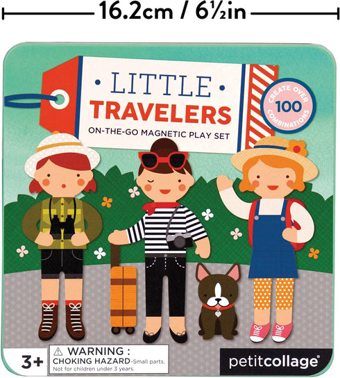Petit Collage Little Travelers Magnetic Play Set – Mix & Match Game Board for Ages 3+