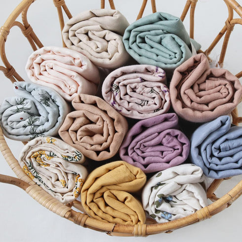 47 47 inches, LifeTree Baby Swaddle Blankets Girls, Organic Muslin Swaddle Blankets Unisex Swaddling Wrap Receiving